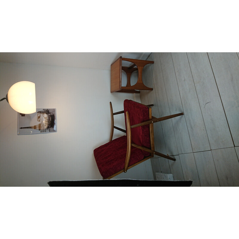 Vintage Boomerang fauteuil van M.Thonet, 1960