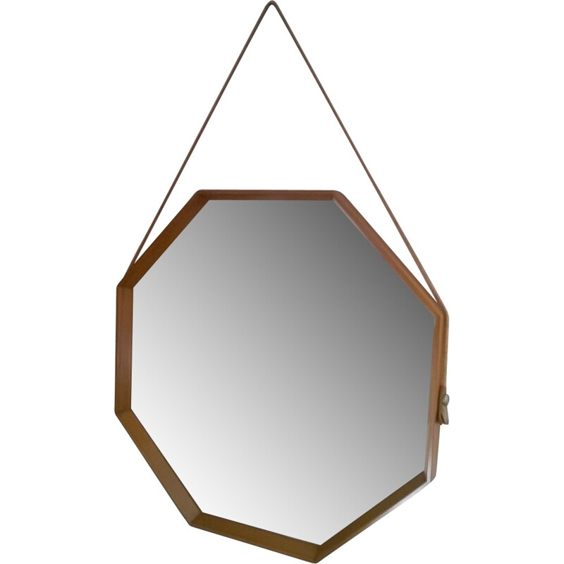 Italian teak wood mirror - 1950s.