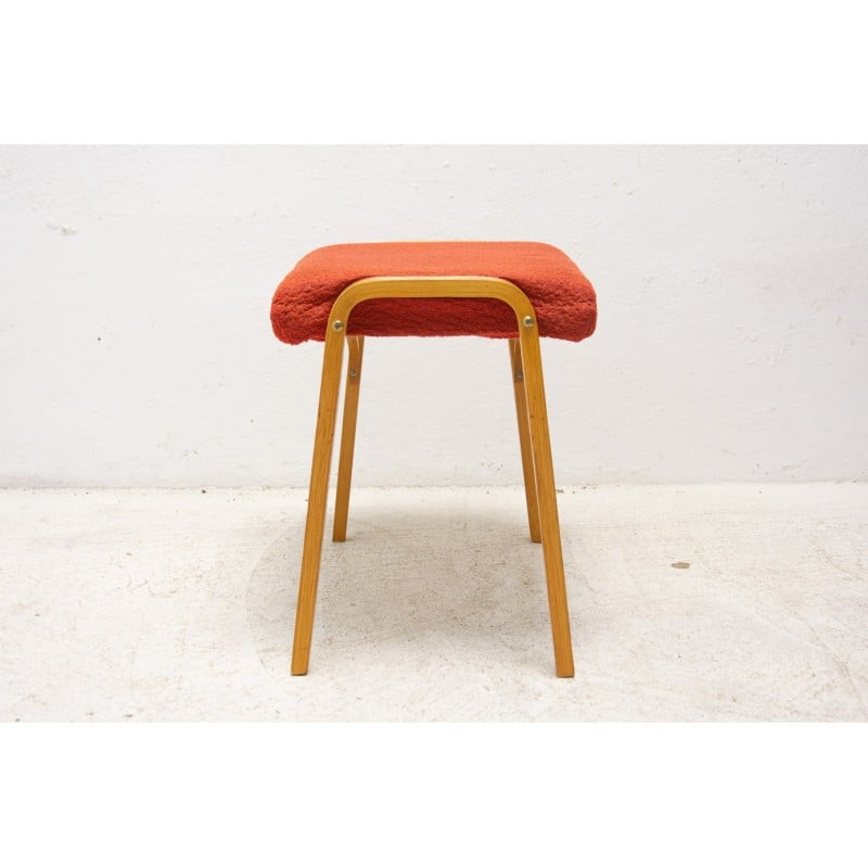 Tabouret vintage en bois courbé par Dřevopodnik Holešov, 1970