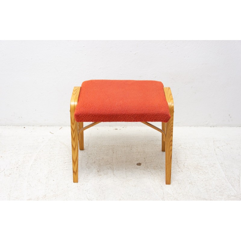 Vintage bentwood stool by Dřevopodnik Holešov, 1970s