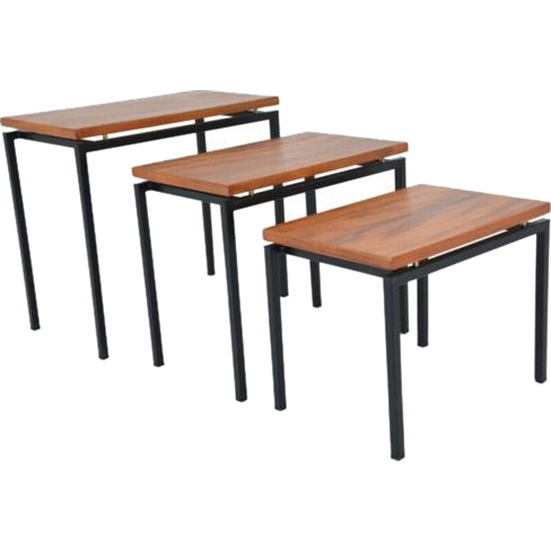 Set of 3 nesting tables Cees Braakman - 1960s