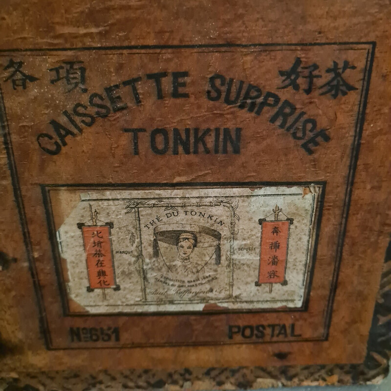 Vintage theedoos Caissette Surprise Tonkin, 1910