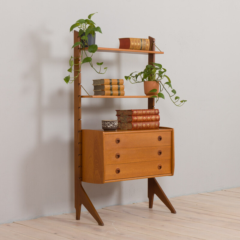 Vintage escandinavo Ergo wall unit with chest of drawers, Noruega Anos 60