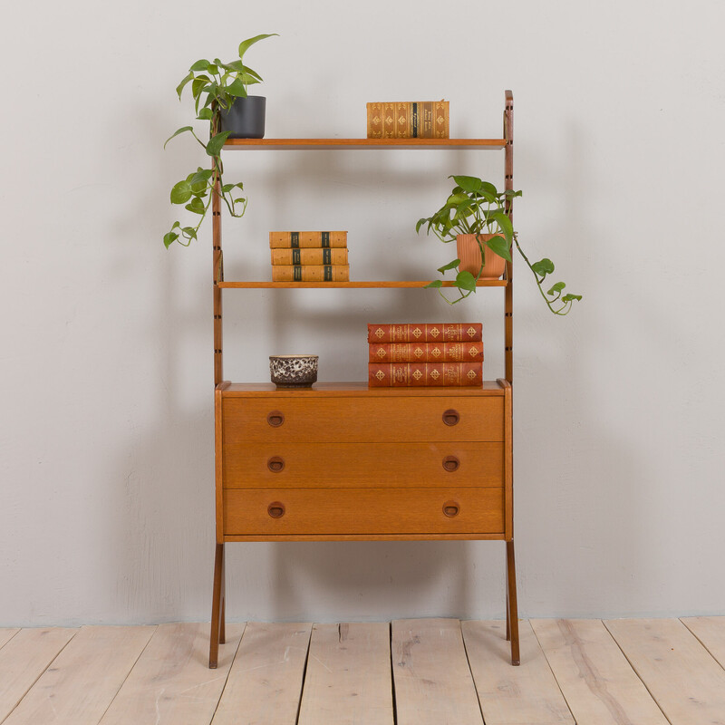 Vintage escandinavo Ergo wall unit with chest of drawers, Noruega Anos 60