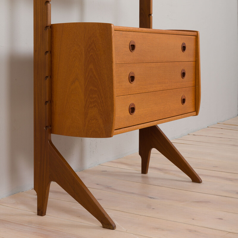 Scandinavian vintage Ergo wall unit with chest of drawers, Norway 1960s