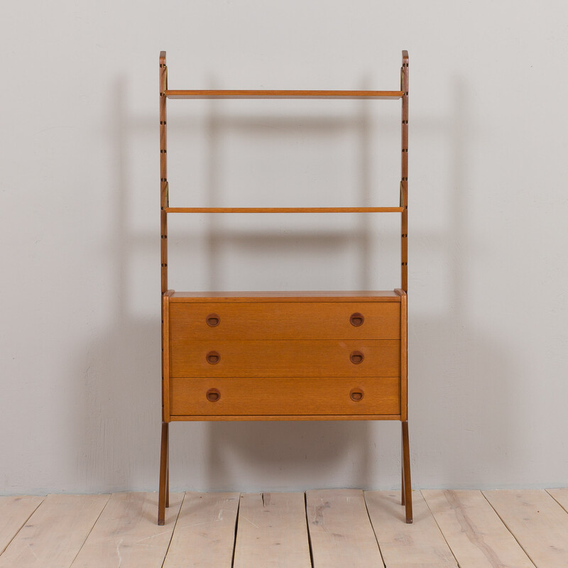 Vintage escandinavo Ergo wall unit with chest of drawers, Noruega Anos 60
