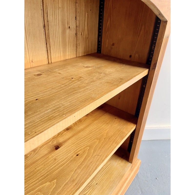 Vintage open front pine bookcase