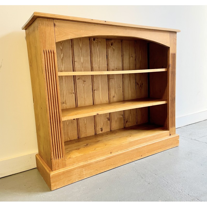 Vintage open front pine bookcase