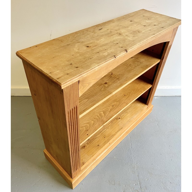 Vintage open front pine bookcase