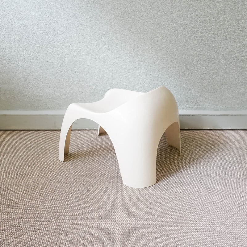 Portuguese vintage fiberglass stool, 1970s