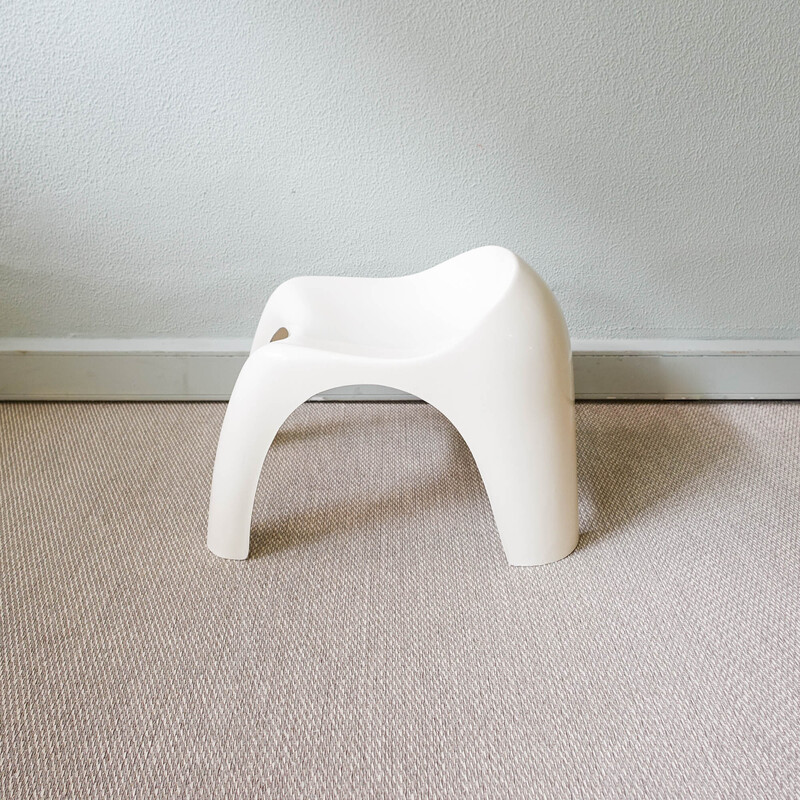 Portuguese vintage fiberglass stool, 1970s