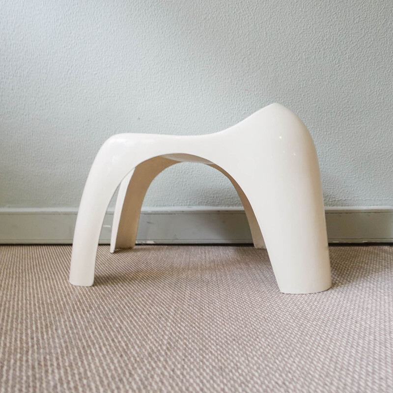 Portuguese vintage fiberglass stool, 1970s