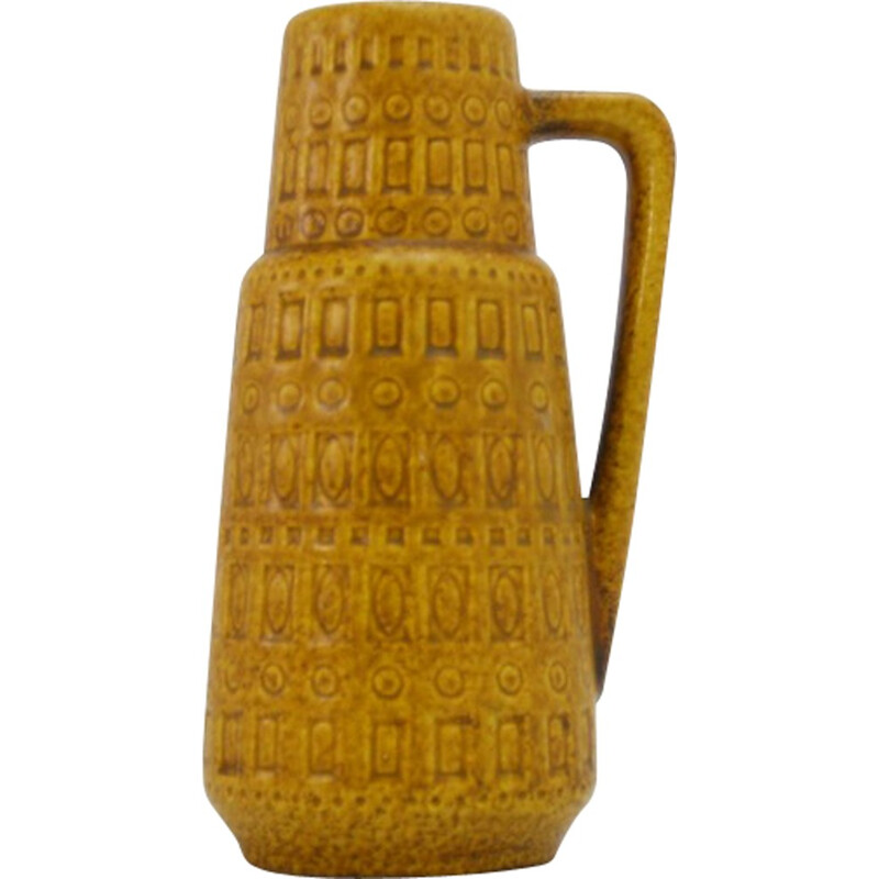 Vase jaune en céramique - 1960