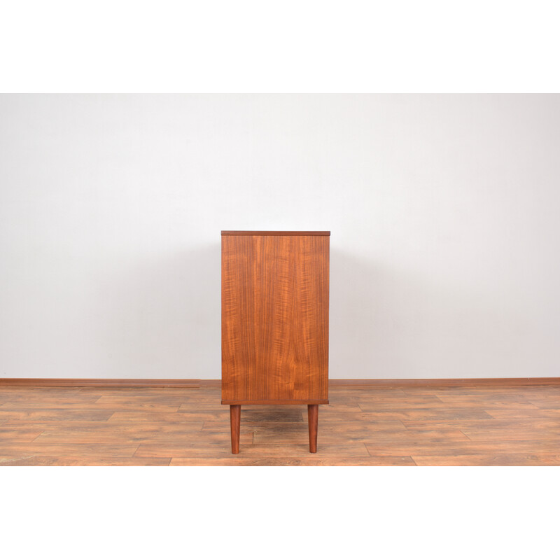 Mid-century Danish teak sideboard with tambour doors, 1960s