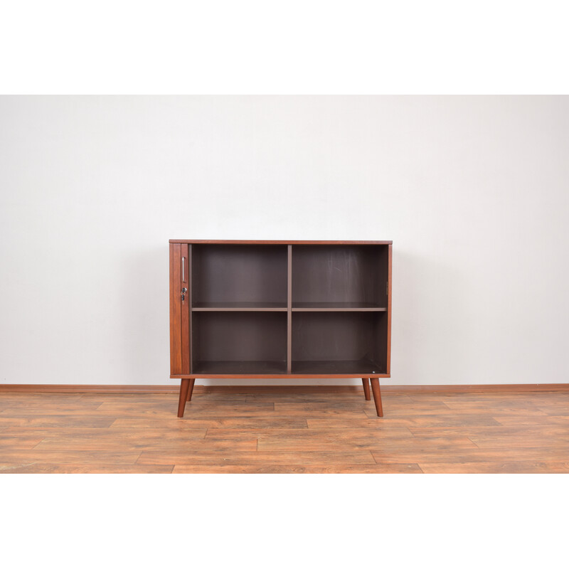 Mid-century Danish teak sideboard with tambour doors, 1960s