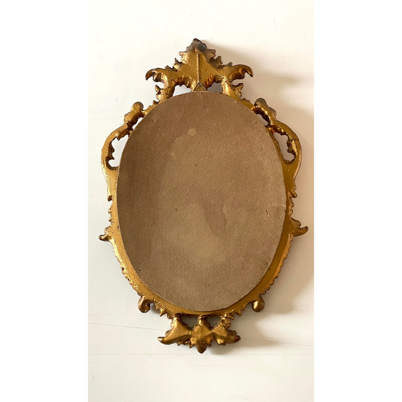 Miroir vintage en bois doré