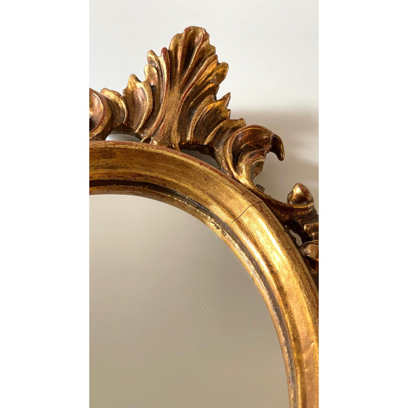 Vintage mirror in gilded wood