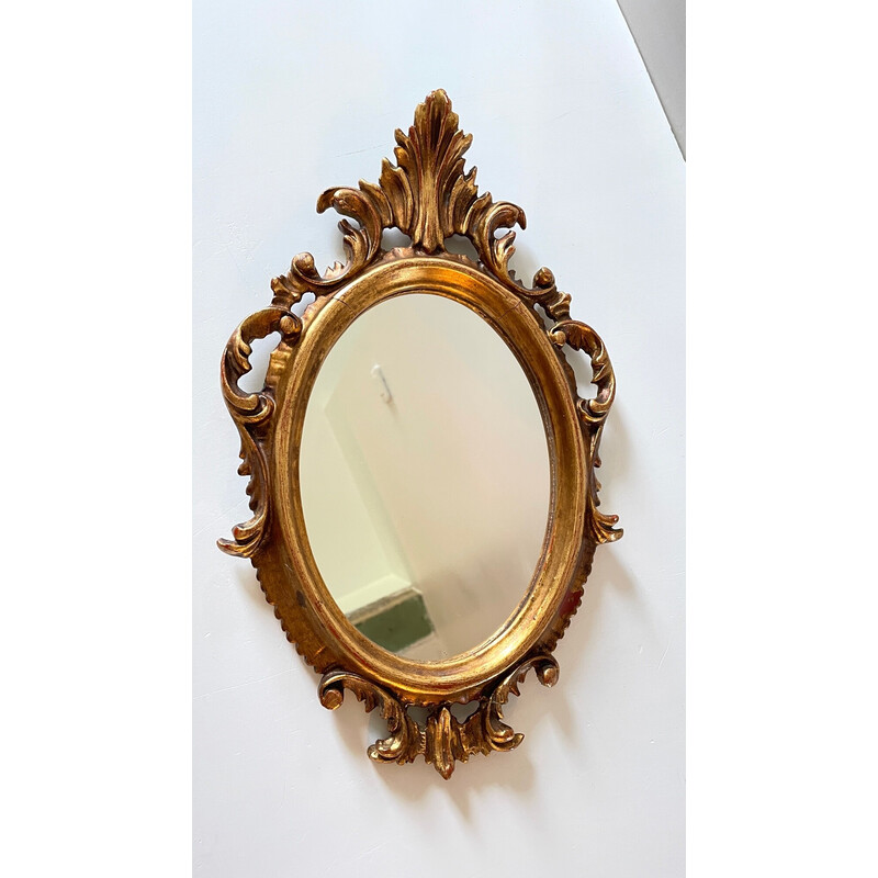 Espelho Vintage em madeira dourada