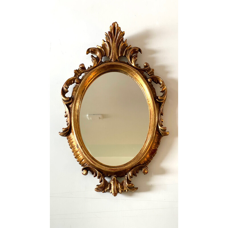 Vintage mirror in gilded wood