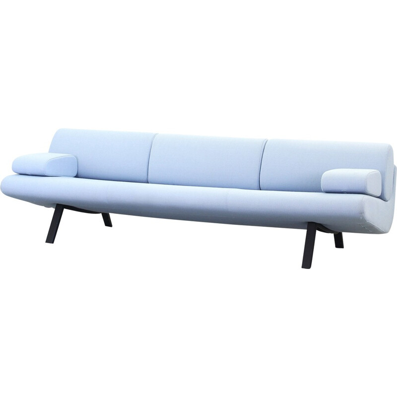 Blue sofa in steel model Duplo EJ 180-3 by Anne-Mette Bartholin and Morten Ernst for Erik Jorgensen - 1990s