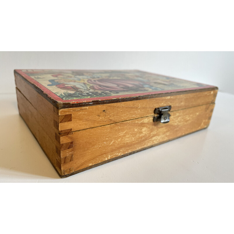 Coppia di scatole di legno vintage