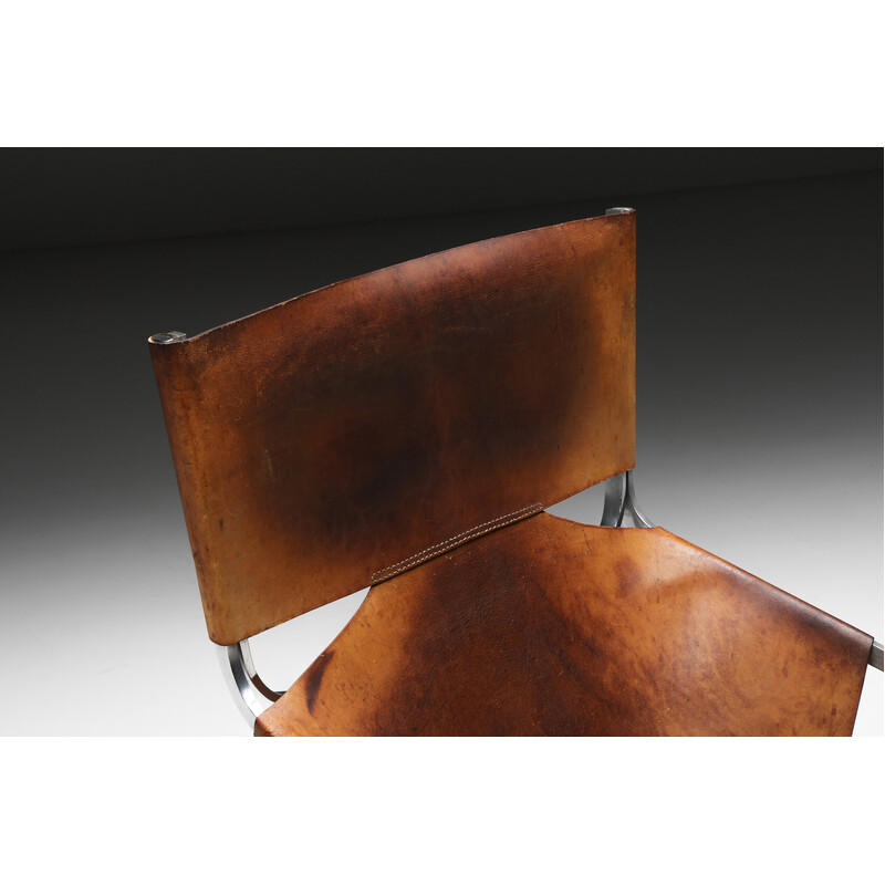 Vintage F444 leather armchair by Pierre Paulin for Artifort, Holland 1970s