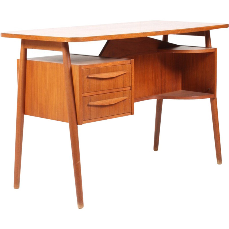 Mid-Century Danish Teak Desk - 1950s