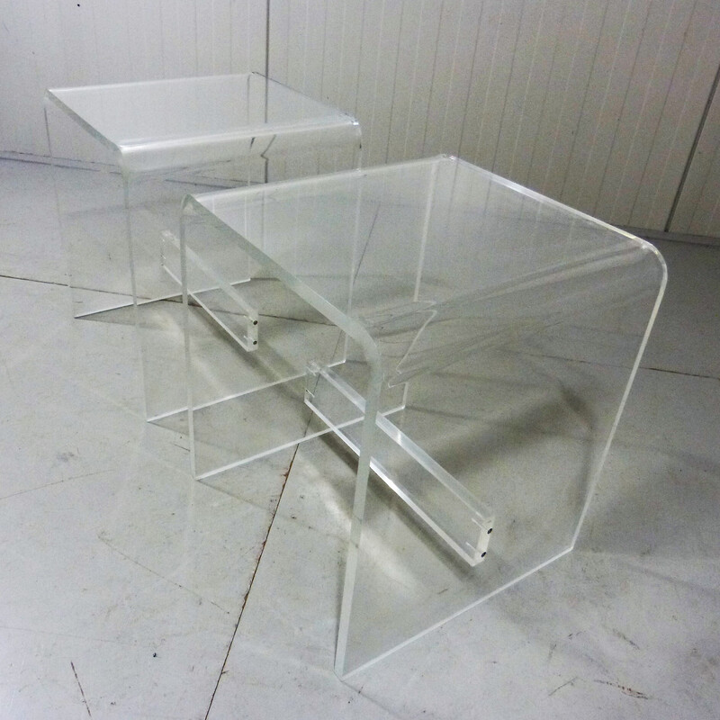 Vintage plexiglass stool, 1960-1970s