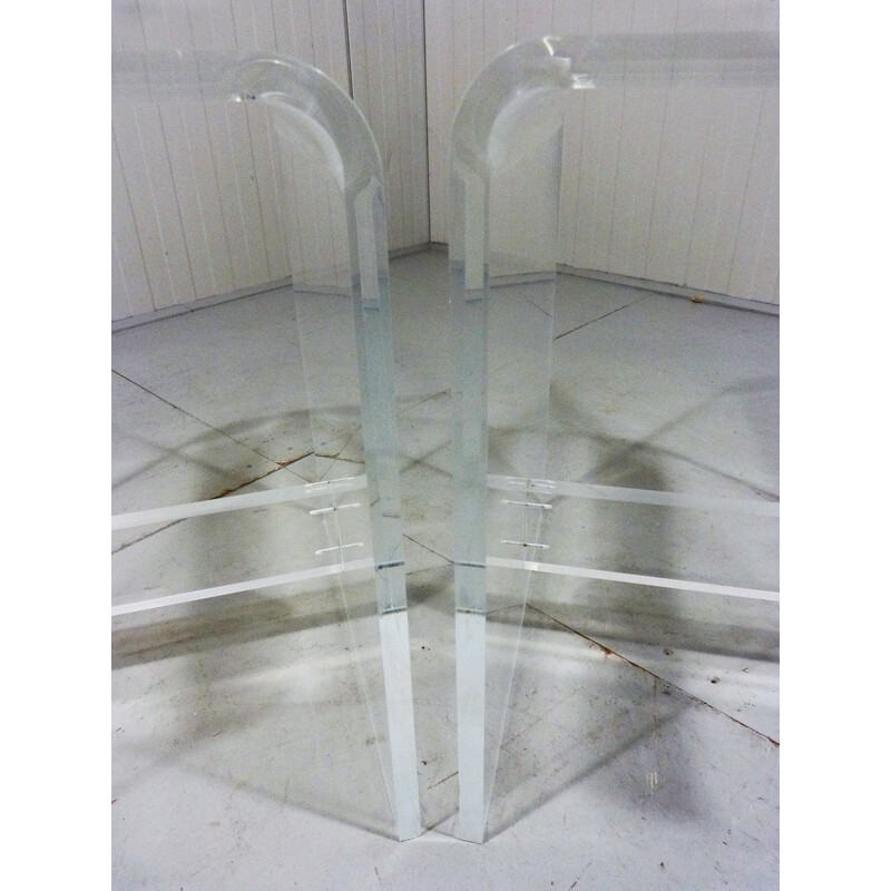 Vintage plexiglass stool, 1960-1970s