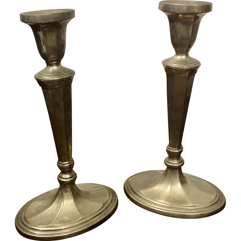 Paar Vintage-Kerzenhalter aus Messing