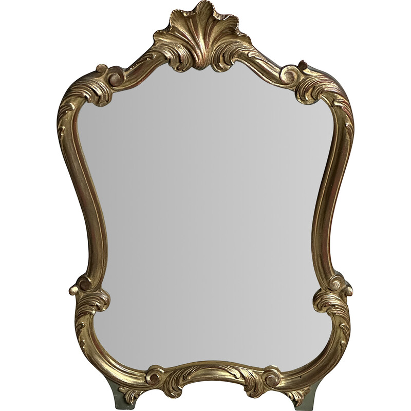 Vintage mirror in gilded wood, 1960