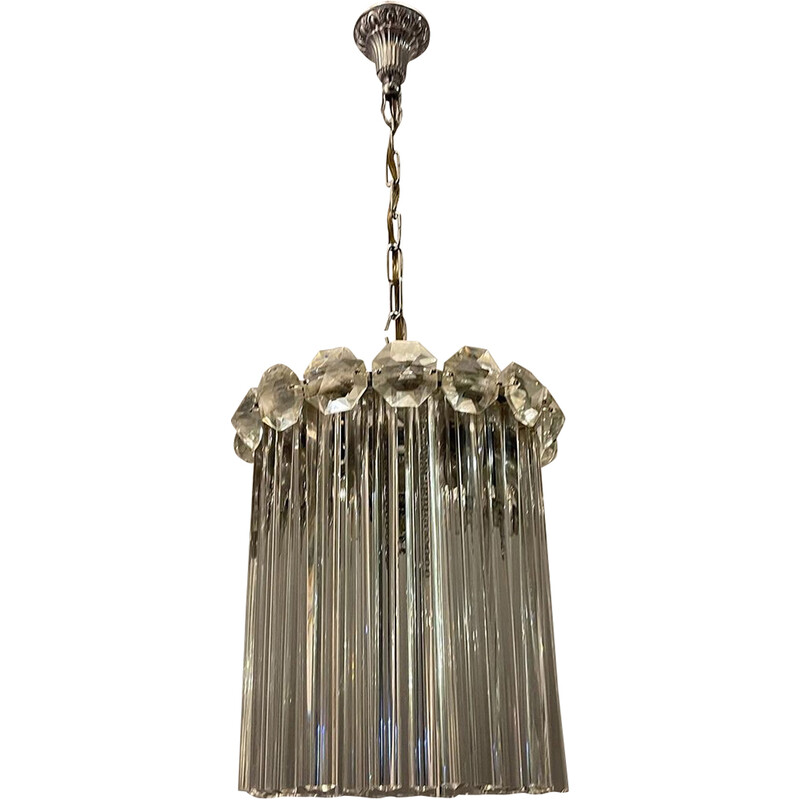 Vintage Italian Trilobi pendant lamp in Murano glass, 1960s