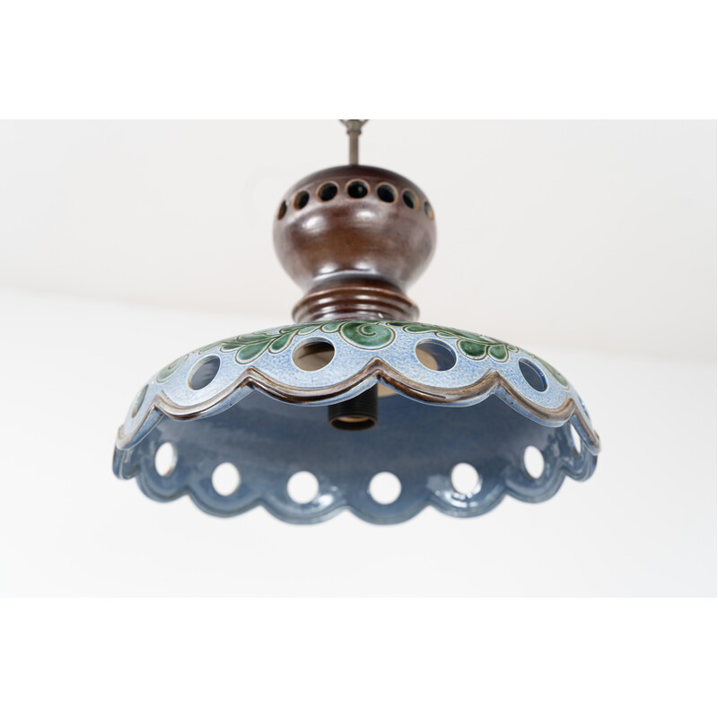 Lampada a sospensione in ceramica vintage