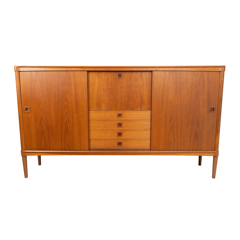 Vintage highboard with multiple storage compartment