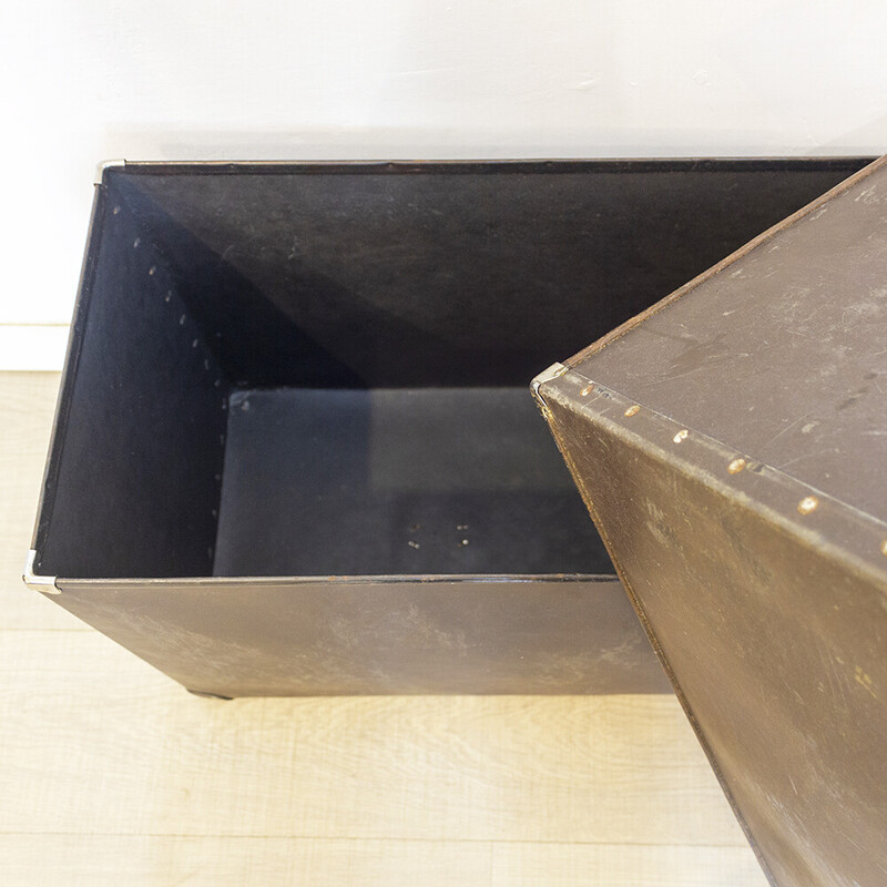 Vintage leather box, Spain 1930s