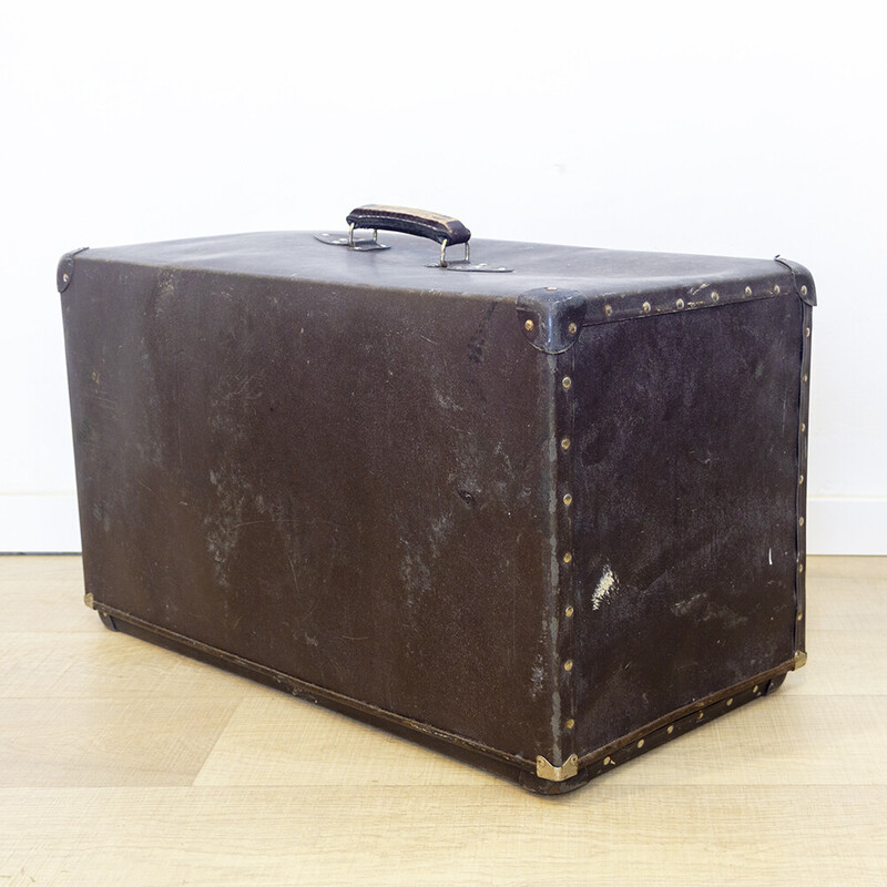 Boîte vintage en cuir, Espagne 1930