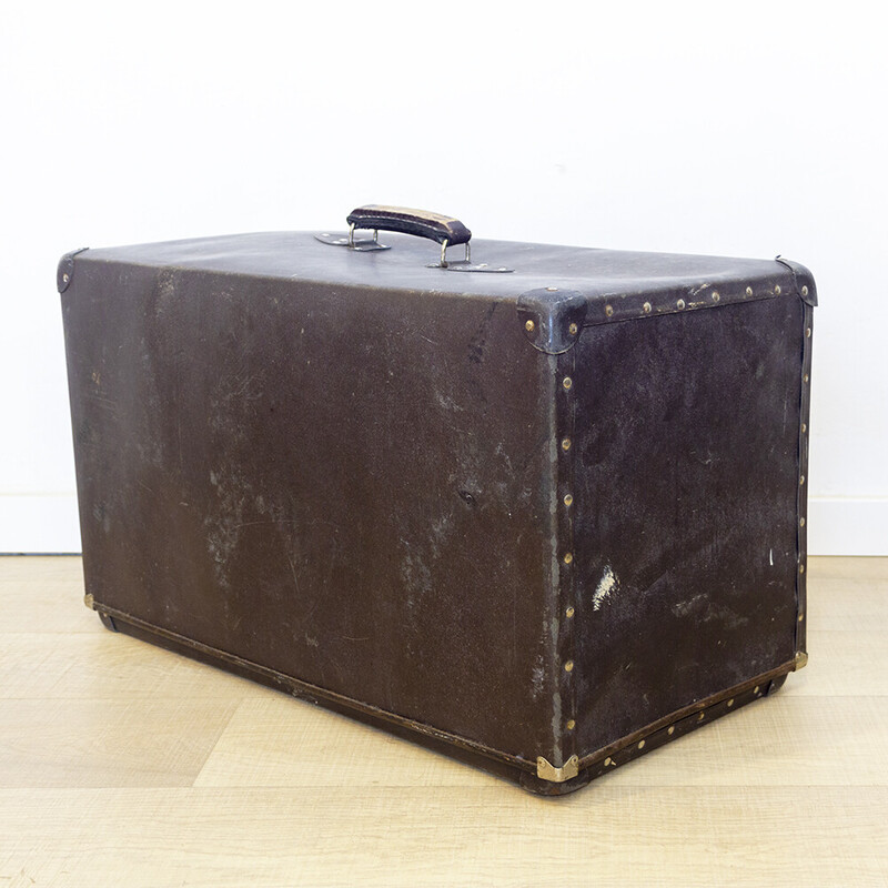 Vintage leather box, Spain 1930s