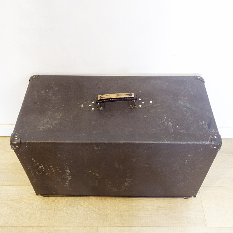 Vintage leather box, Spain 1930s