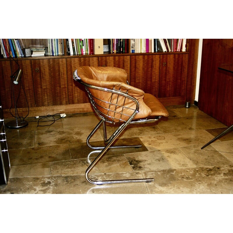 Vintage fauteuil model Flynn van Gastone Rinaldi, Italië 1970