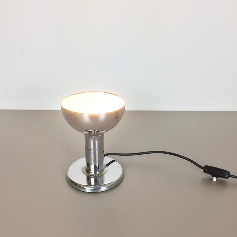Lampe de table vintage argenté en métal pour Cosack, Allemagne 1970