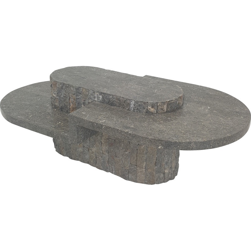 Vintage coffee table in stone by Magnussen Ponte, 1980s