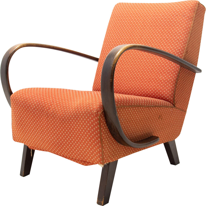 Vintage bentwood armchair by Jindřich Halabala for Up Závody, 1950s