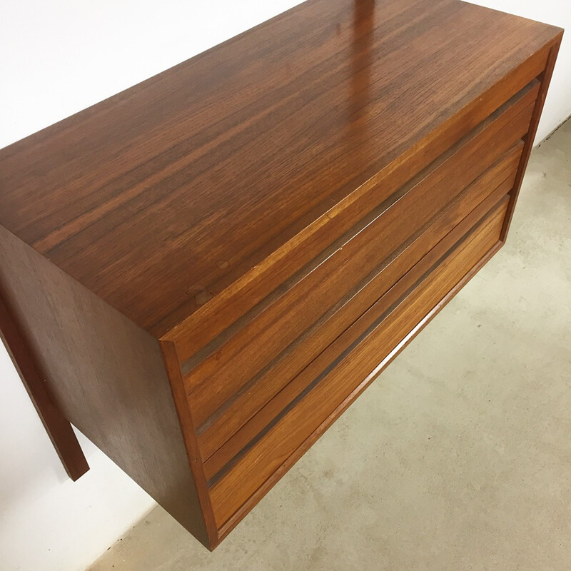 Vintage wall unit in teak with by Poul Cadovius for Cado - 1960s