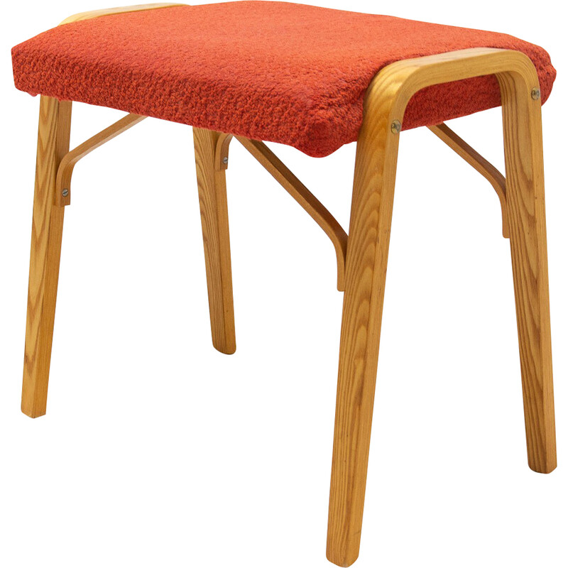 Banco Vintage bentwood stool por Dřevopodnik Holešov, 1970s