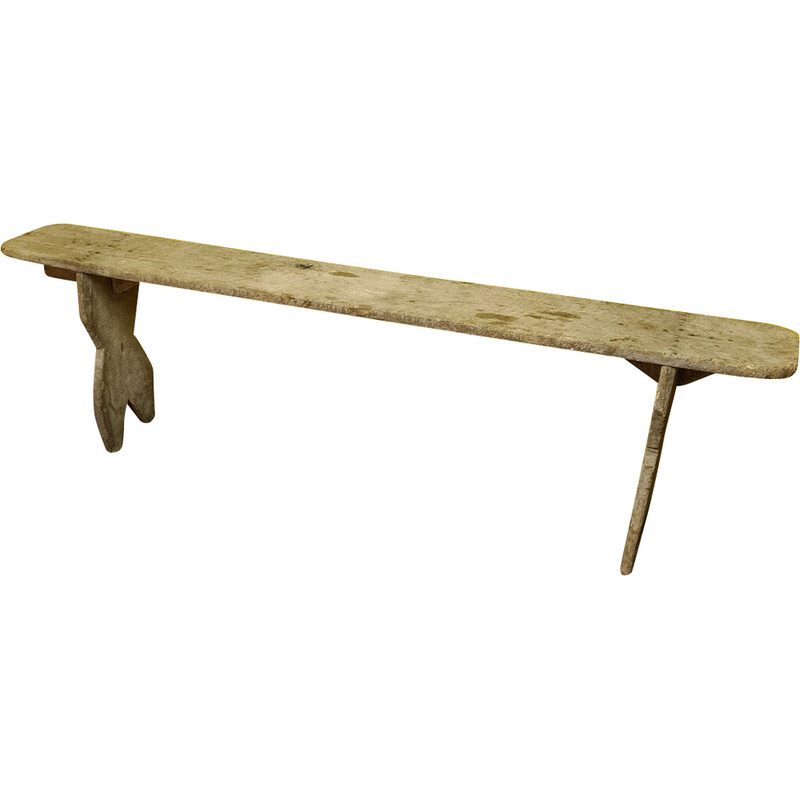 Vintage French softwood bench