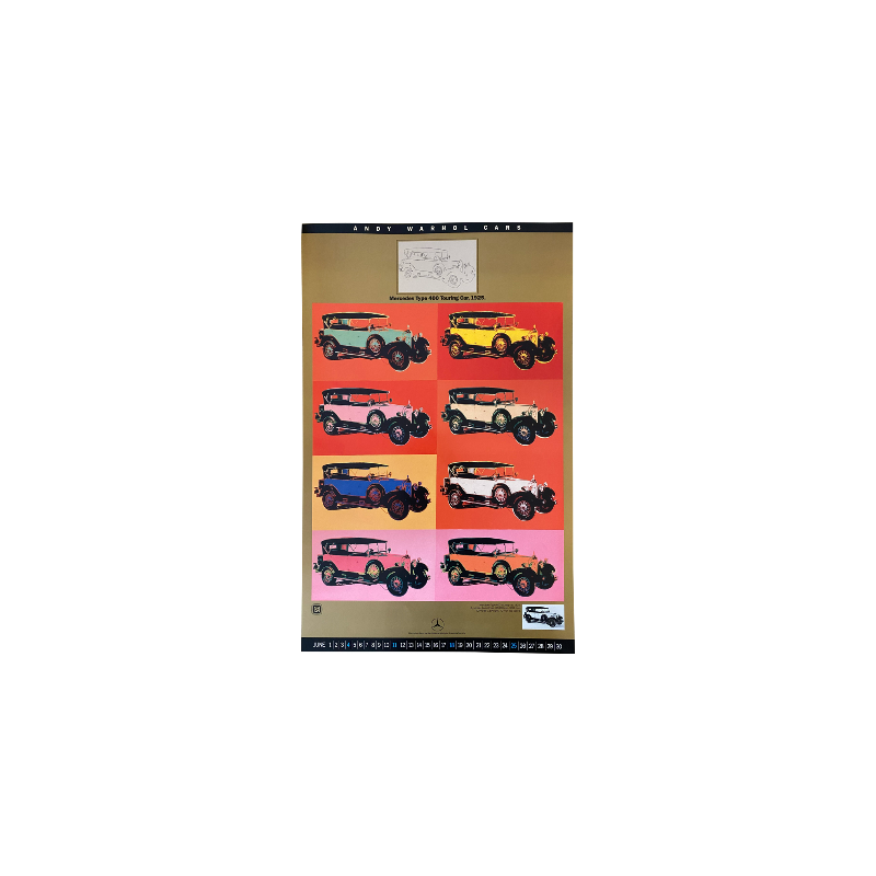 Andy Warhol Cars vintage calendar for Mercedes Benz