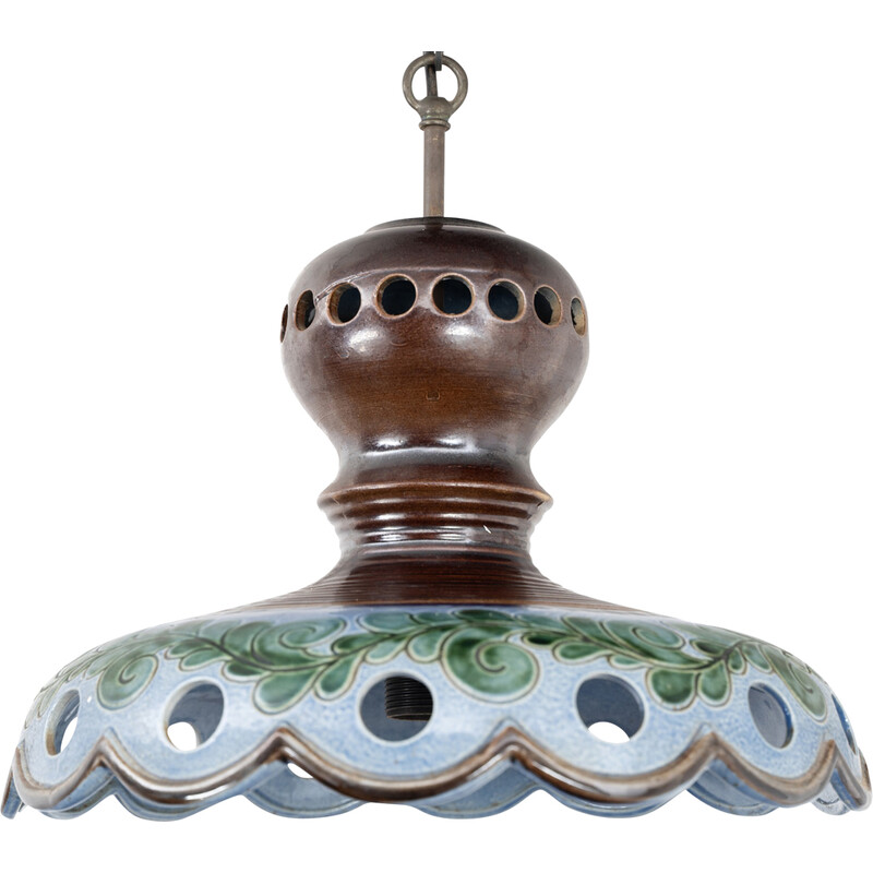 Lampada a sospensione in ceramica vintage