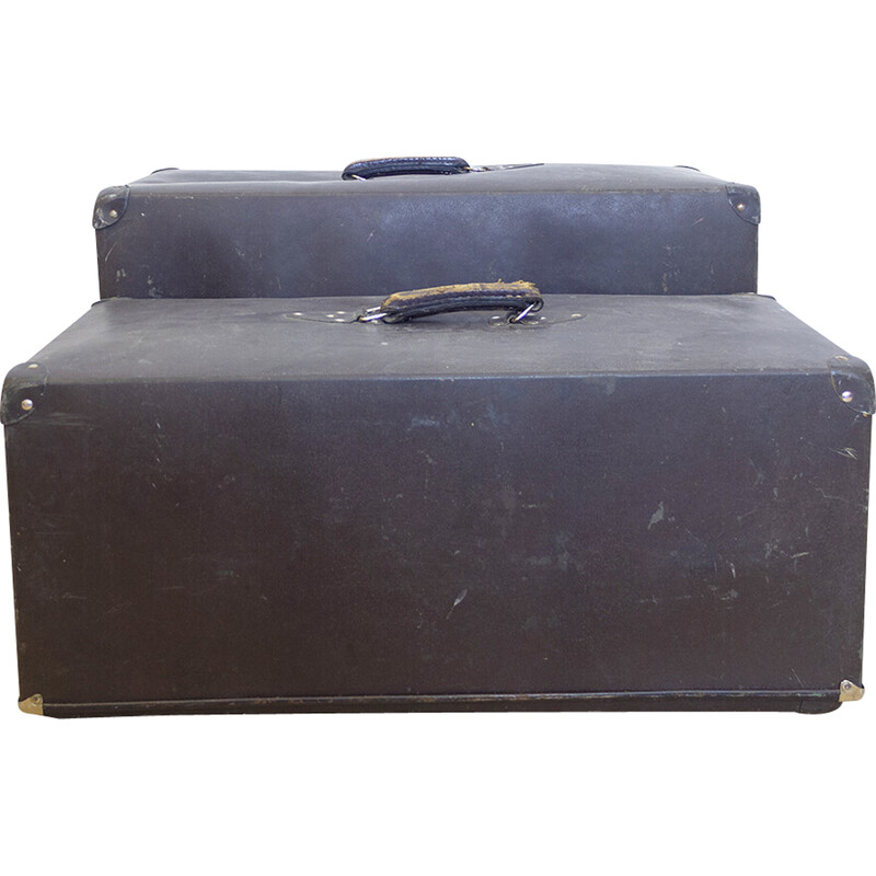 Vintage leather box, Spain 1930s