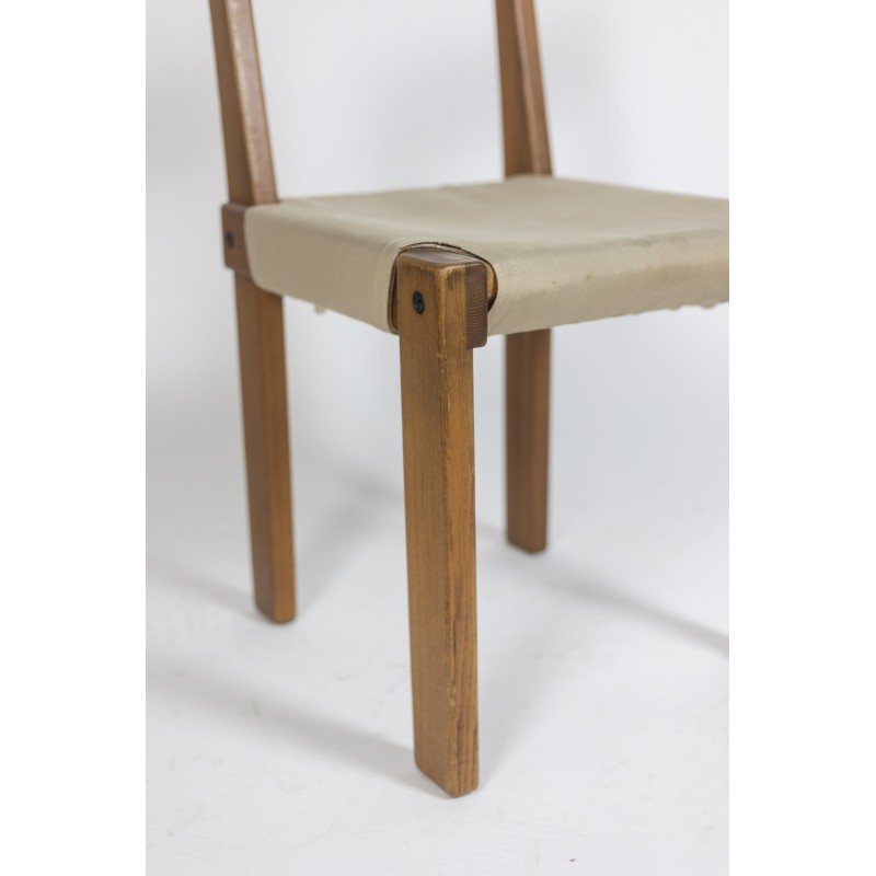 Vintage elmwood chair by Pierre Chapo, France 1980s