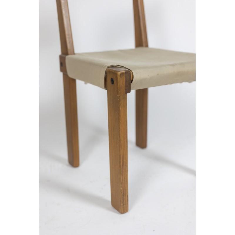 Vintage iepenhouten stoel van Pierre Chapo, Frankrijk 1980